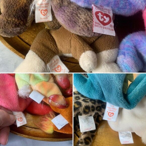 TY BEANIES Lot Of 9 Plush Animals Assorted - Picture 11 of 11